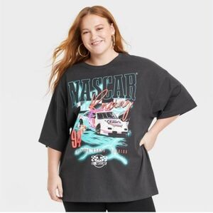 Women's NASCAR Racing 94 Daytona Beach Florida Oversized Graphic T-Shirt Large